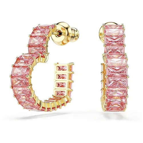 Boucles oreilles Boucles d'oreilles Matrix Coeur doré et rose - Swarovski - Modalova
