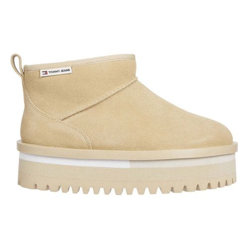 Bottines Women's Beige Warm Lined Flatform Sheepskin Boots - Tommy Jeans - Modalova