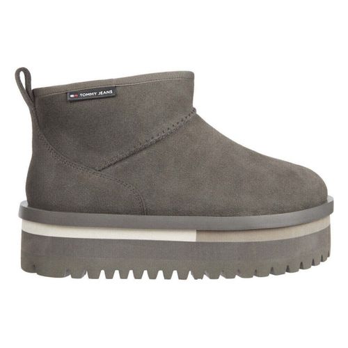 Bottines Women's Brown Warm Lined Flatform Sheepskin Boots - Tommy Jeans - Modalova