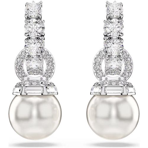 Boucles oreilles Créoles Matrix Crystal Pearl - Swarovski - Modalova