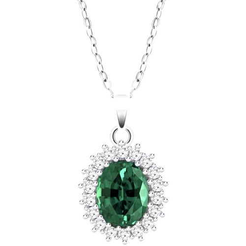 Collier Collier Silver marguerite oxyde vert - Lotus - Modalova