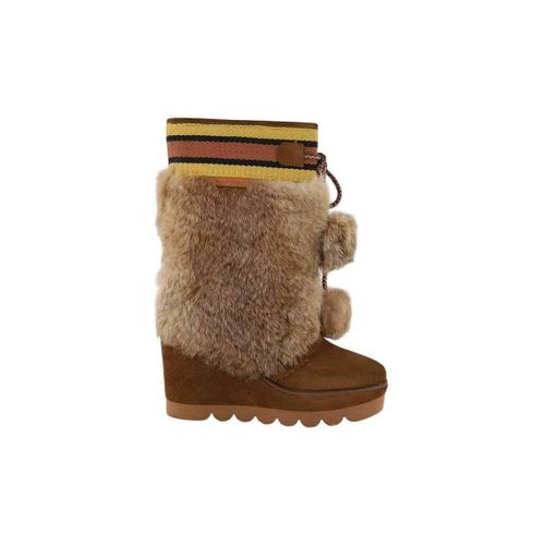 Boots Boots fourées en cuir marron - See by Chloé - Modalova