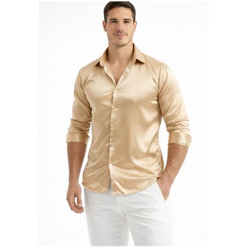 Chemise Chemise Satiné H, Beige - Kebello - Modalova