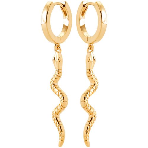 Boucles oreilles Créoles plaqué or serpent - Brillaxis - Modalova