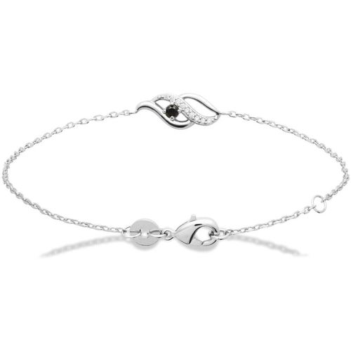 Bracelets Bracelet argent flamme perle noire - Brillaxis - Modalova