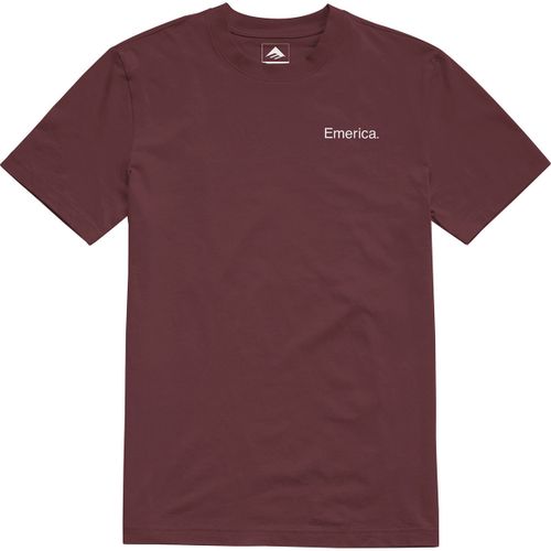 T-shirt LOCKUP SS TEE BURGUNDY - Emerica - Modalova