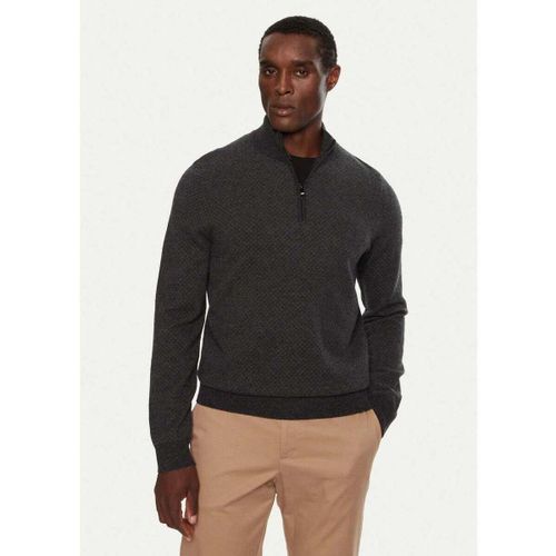 Sweat-shirt Pull camionneur noir en laine - BOSS - Modalova