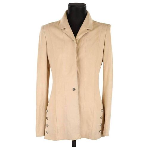 Veste Blazer en daim beige - Karl Lagerfeld - Modalova