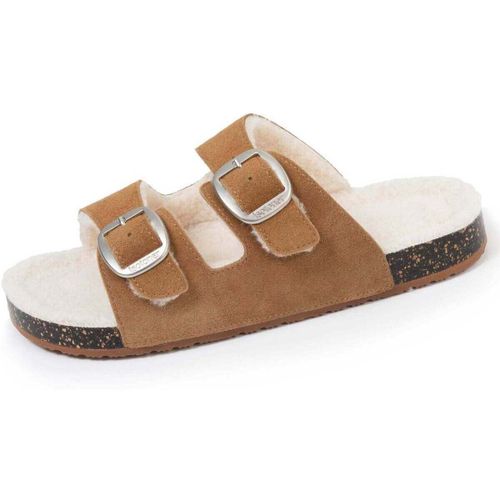 Chaussons Chaussons Mules ouvertes ultra confortables, en cuir - Isotoner - Modalova