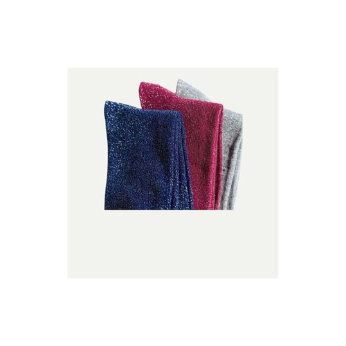 Chaussettes LOT DE 3 CHAUSSETTES BRILLANTES GRIS - Crazy Socks - Modalova