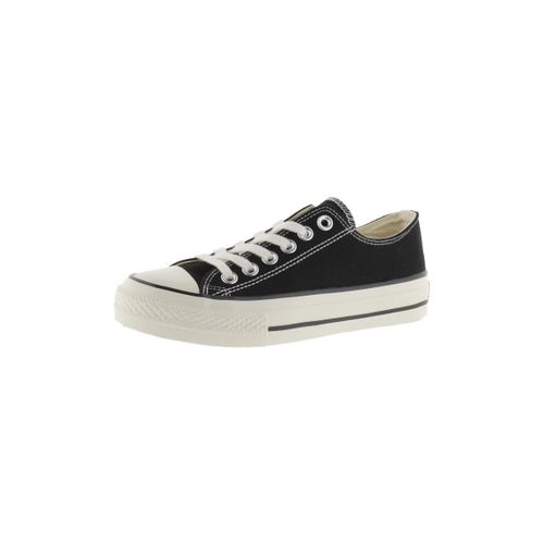 Baskets Basket Basse Tribu Toile Logo Rétro noir - Victoria - Modalova