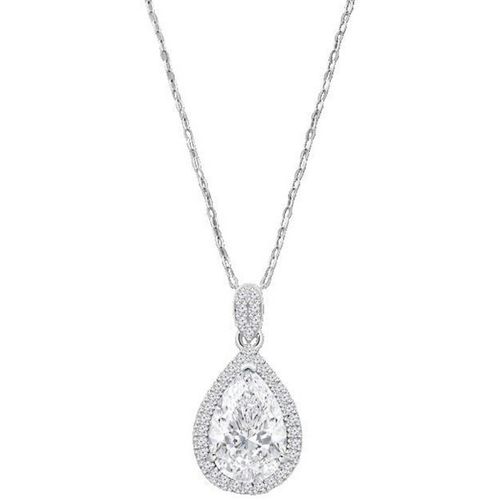 Collier Collier Silver oxyde poire blanc - Lotus - Modalova