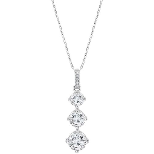 Collier Collier Silver triple oxyde blanc - Lotus - Modalova