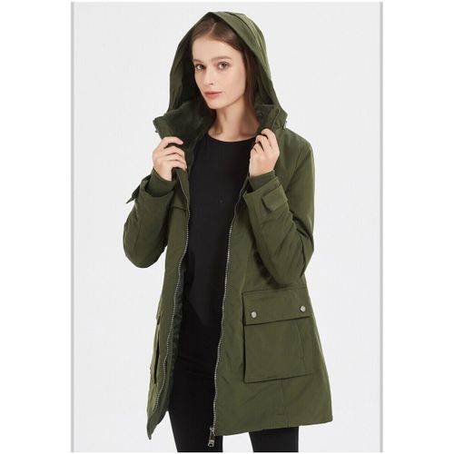 Manteau Parka Mi Longue F, Vert - Kebello - Modalova