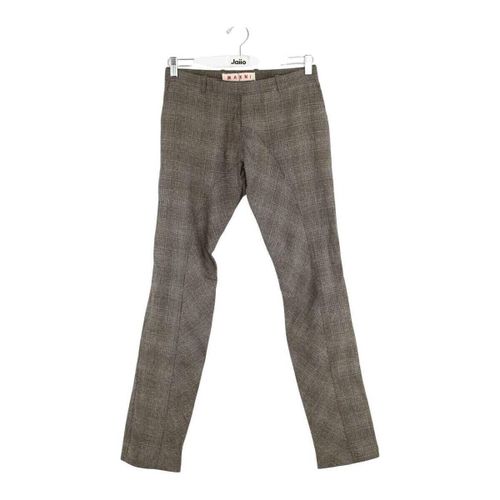 Pantalon Pantalon droit en coton marron - Marni - Modalova