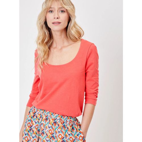 T-shirt T-shirt uni coton flammé bio uni manches 3/4 BIANCA - La Fiancee Du Mekong - Modalova