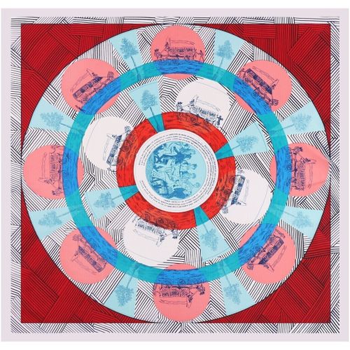 Echarpe Carré de Soie CERCLE - V 1969 - Modalova