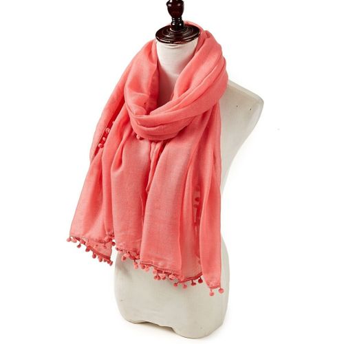 Echarpe Chèche coton rose clair Elvia - Alberto Cabale - Modalova