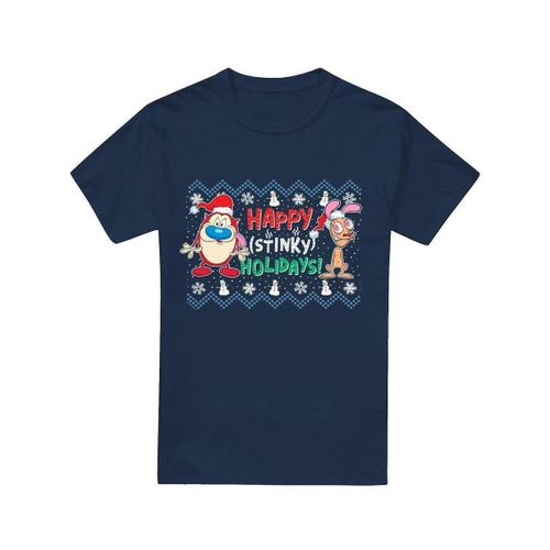 T-shirt Happy Stinky Holidays - Ren & Stimpy - Modalova