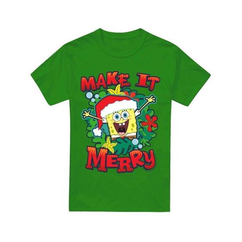 T-shirt Make It Merry - Spongebob Squarepants - Modalova