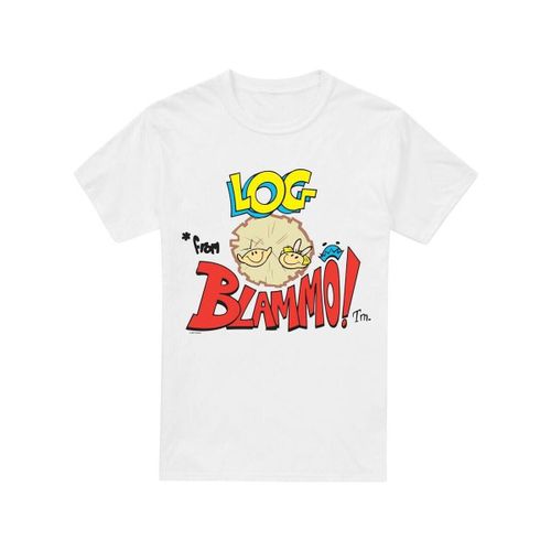 T-shirt Ren & Stimpy Log From Bla - Ren & Stimpy - Modalova