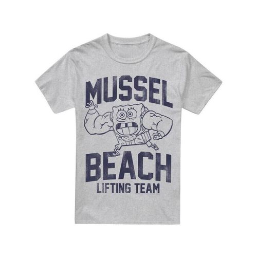 T-shirt Mussle Beach Lifting Team - Spongebob Squarepants - Modalova