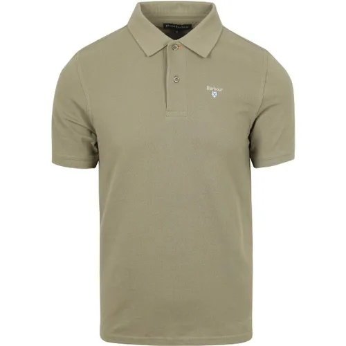 T-shirt Polo Piqué Vert Dusty - Barbour - Modalova