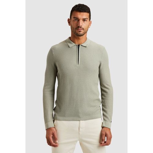 Sweat-shirt Polo Manches Longues Demi-Zip Structure Vert Clair - Cast Iron - Modalova