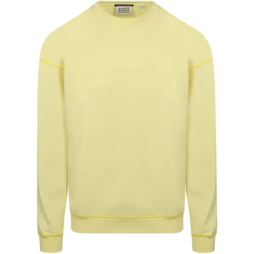 Sweat-shirt Pull Core Logo Jaune - Scotch & Soda - Modalova
