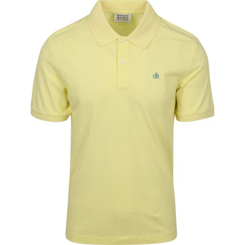 T-shirt Core Piqué Polo Jaune - Scotch & Soda - Modalova