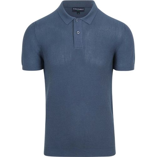 T-shirt Respect Polo Structure Knit Bleu - Suitable - Modalova