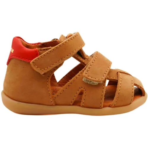 Sandales plates Sandales Geo Cuir Nubuck Cognac - Babybotte - Modalova