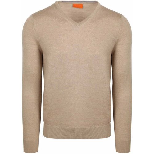 Sweat-shirt Merino Pull Col V Beige - Suitable - Modalova