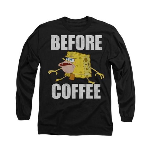T-shirt Before Coffee Meme - Spongebob Squarepants - Modalova