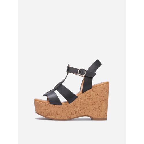 Sandales compensées Sandales, nu-pieds - Noir - La Modeuse - Modalova