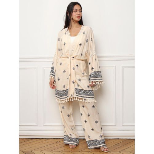 Gilet Kimonos - Beige - La Modeuse - Modalova