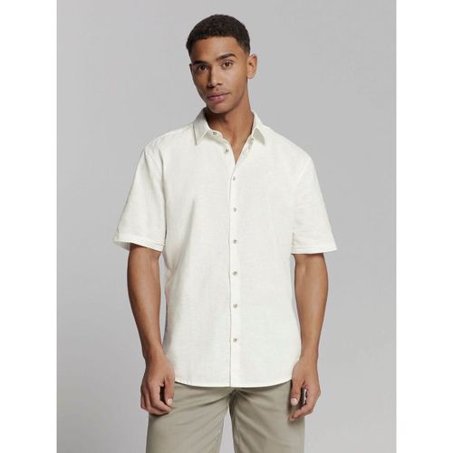 Chemise Chemise Manches Courtes Lin et Coton Blanc - No Excess - Modalova