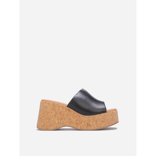 Sandales compensées Tongs, mules - Noir - La Modeuse - Modalova