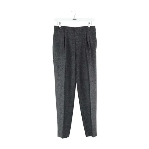 Pantalon Pantalon droit en laine gris - Emporio Armani - Modalova