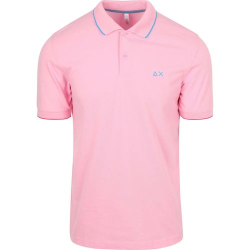 T-shirt Polo Petites Rayures Collar Rose Clair - Sun68 - Modalova