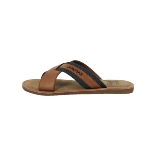 Sandales plates Sandales Janel Ref 65447 Tan Bleu - Kaporal - Modalova