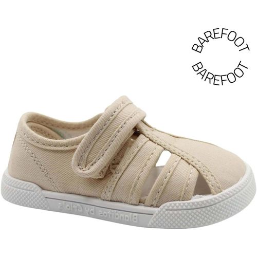 Chaussures 1er pas Baskets en toile Barefoot Mango Beige - Blanditos - Modalova
