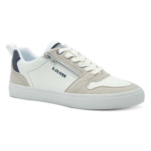 Baskets basses Men's White Lace-Up Low Top Sneakers - S.Oliver - Modalova