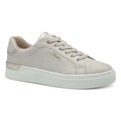 Baskets basses Women's Beige Lace-Up Low Top Sneakers - S.Oliver - Modalova