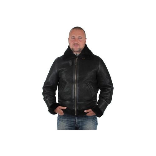Blouson Bombardier en mouton retourné Ref 25766 Noir - Schott - Modalova