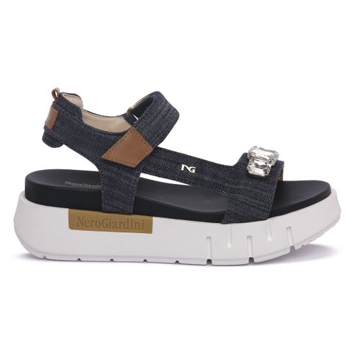 Sandales compensées NERO GIARDINI 214 TINTO JEANS - NeroGiardini - Modalova