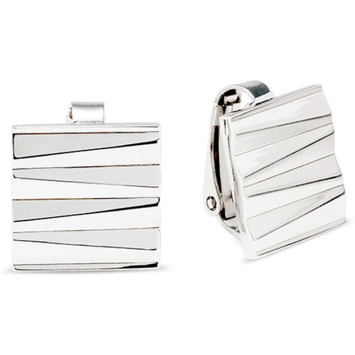 Boucles oreilles Boucles d'oreilles Clips Square Wave Silver - Coeur De Lion - Modalova