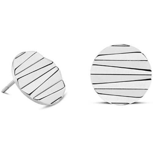 Boucles oreilles Clous d'oreilles Round Wave Silber - Coeur De Lion - Modalova
