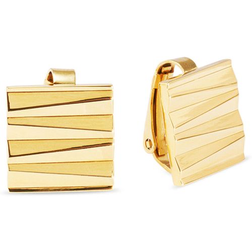 Boucles oreilles Boucles d'oreilles Clips Square Wave acier doré - Coeur De Lion - Modalova