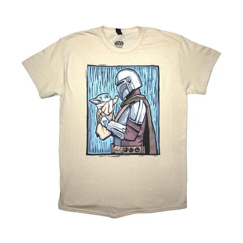 T-shirt The Mandalorian Holding Grogu - Disney - Modalova